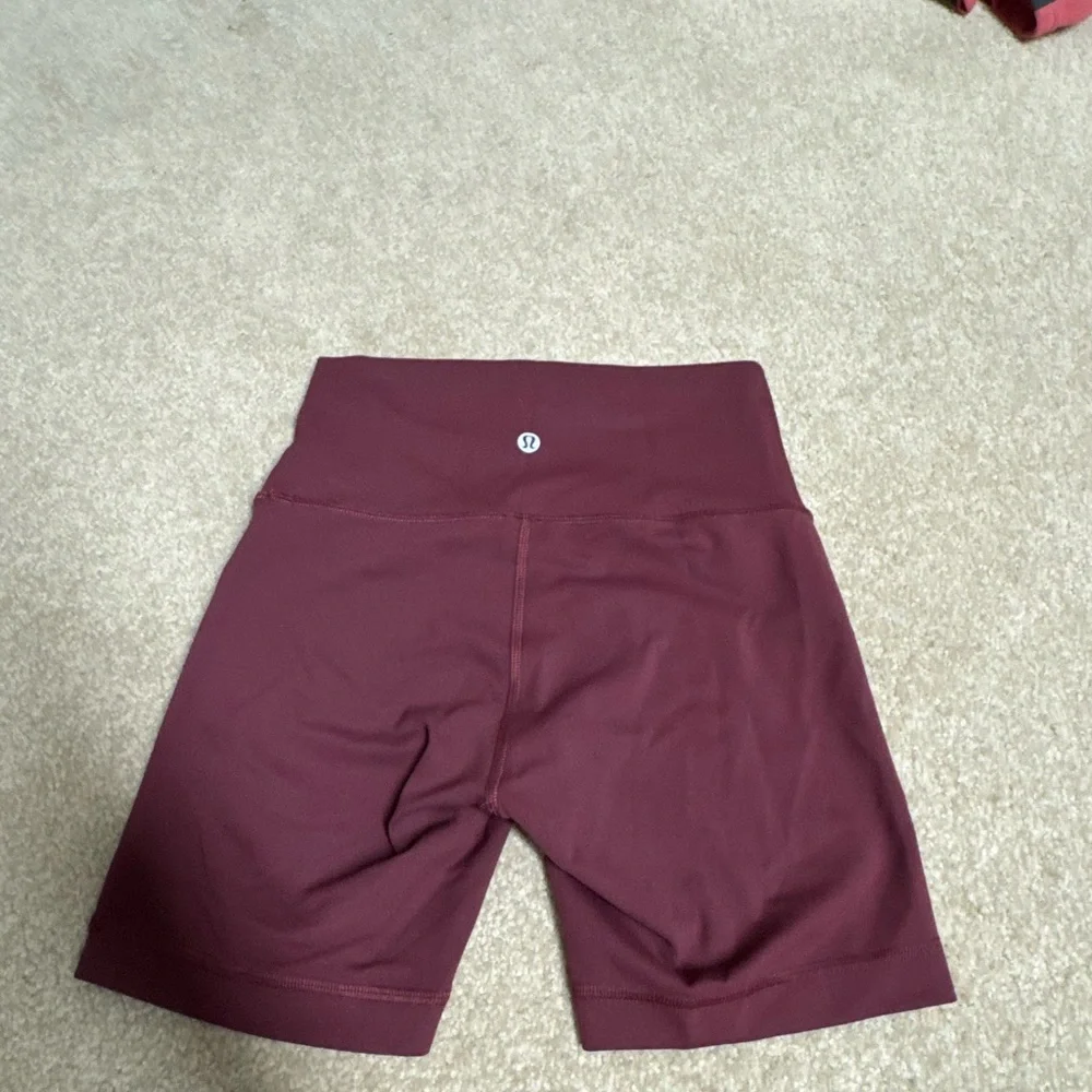Lululemon Athletica Red Athletic Shorts High-Waisted Performance - Picture 2 of 5